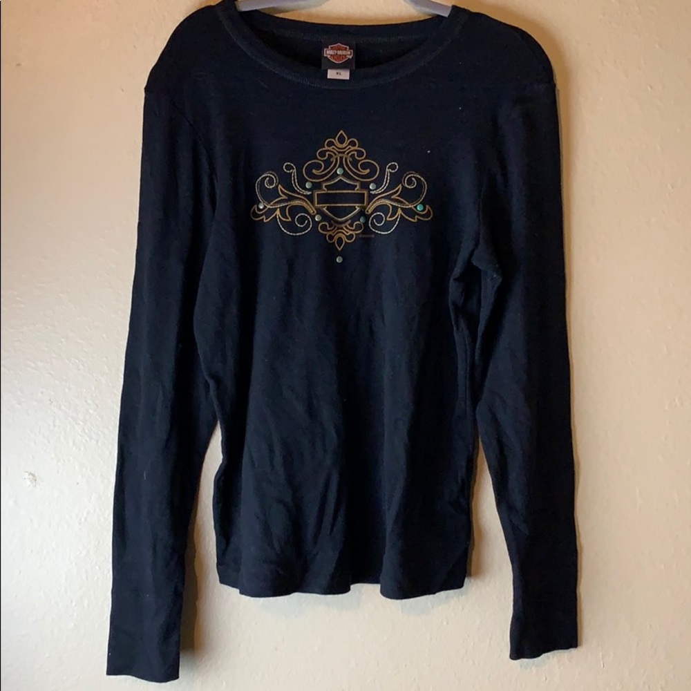 Harley Davidson Pig Trail long sleeve black sz XL